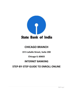 CHICAGO BRANCH - State Bank of India