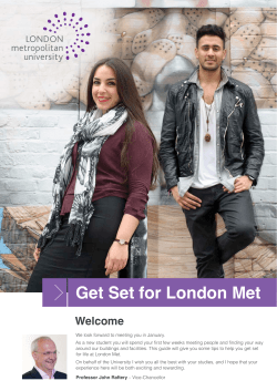 Get Set for London Met - London Metropolitan University