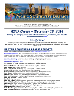 PSD eNews – December 18, 2014
