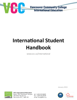 VCC International Student Handbook