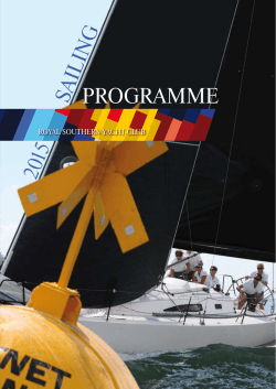 RSrnYC Sailing Programme 2015 PDF