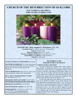 Bulletin - Church of the Resurrection of our Lord