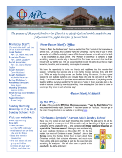 MOORPARK PRESBYTERIAN CHURCH NEWSLETTER