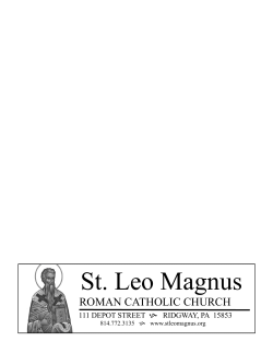 St. Leo Magnus - E-churchbulletins.com