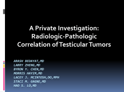 Radiologic-Pathologic Correlation of Testicular Tumors