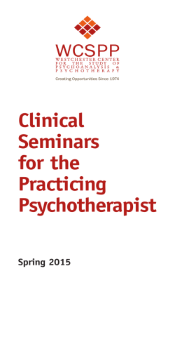 Clinical Seminars for the Practicing Psychotherapist Spring