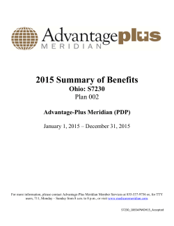 2015 Summary of Benefits