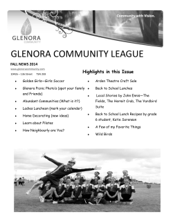 More Information... - Glenora Community League