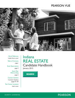 State of indiana real estate candidate handbook