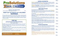 ProSolutions Tank Cleaner MSDS