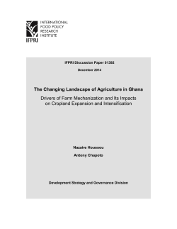 The Changing Landscape of Agriculture in Ghana Drivers of Farm