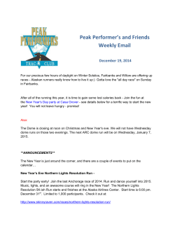 PPnF Weekender - Anchorage Running Club