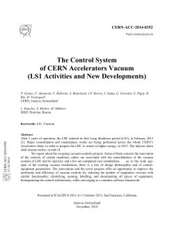 The Control System of CERN Accelerators Vacuum (LS1 Activities
