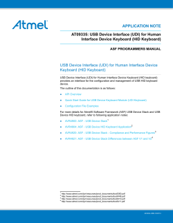 AT09335: USB Device Interface (UDI) for Human Interface