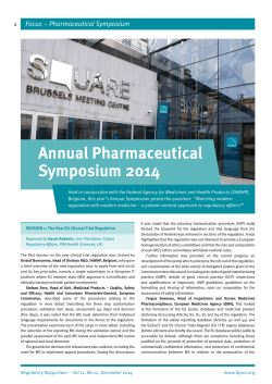 Annual Pharmaceutical Symposium 2014