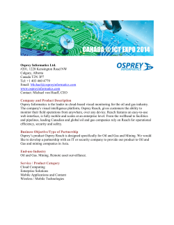 Osprey Informatics Ltd. #201, 1228 Kensington Road NW Calgary