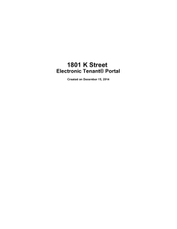 1801 K Street Electronic Tenant® Portal PDF