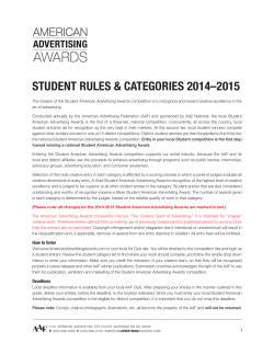 View Student Competition Rules and Categories