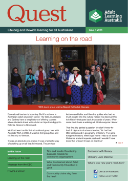 Learning on the road - Adult Learning Australia