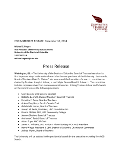 Presidential Search Committee Announcement