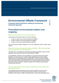 Environmental Offsets Framework