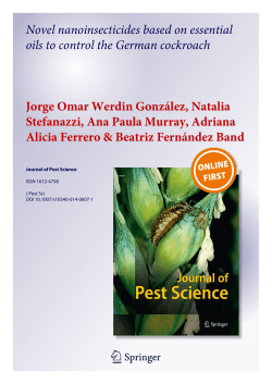 Novel nanoinsecticides based on essential oils to