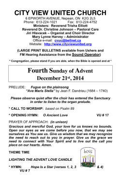 Current Sunday Bulletin - City View United Church