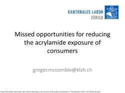 Missed opportunities for reducing the acrylamide exposure