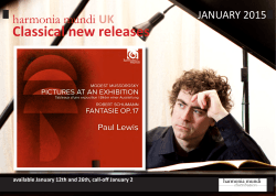 Classical new releases - Harmonia Mundi UK Distribution