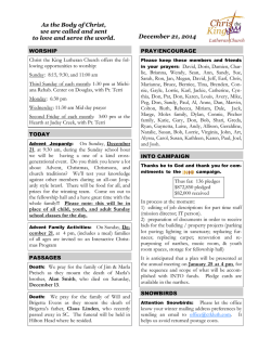 Read all News & Announcements - Christ the King Lutheran Church