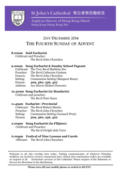 the fourth sunday of advent - St. John's Cathedral, Hong Kong