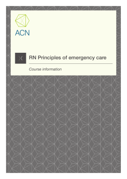 RN Principles of emergency care