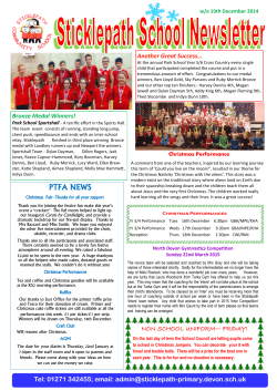 Newsletter 12.12.14 - Sticklepath Community School