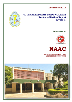 NAAC-RAR Report 2014 - G Venkataswamy Naidu College