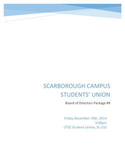SCARBOROUGH CAMPUS STUDENTS' UNION