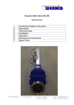 Vacuum Gate Valve DN 250 1. Introduction/Safety Instructions 2