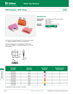 Blade Type Resistor FKS Resistor ATO&reg; Style