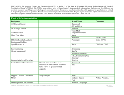 Product & Equipment List