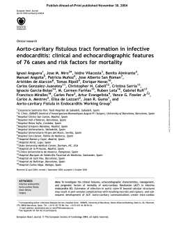 Aorto-cavitary fistulous tract formation in infective endocarditis