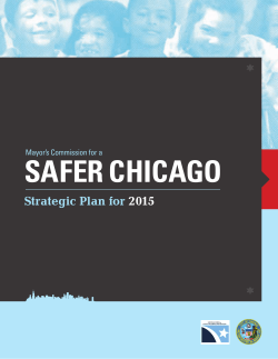 SAFER CHICAGO Strategic Plan for 2015