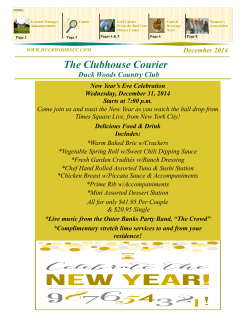 December 2014 Newsletter - Duck Woods Country Club