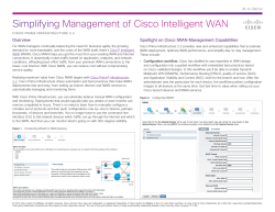 Simplifying Management of Cisco Intelligent WAN