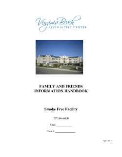 Family/Friend Handbook - Virginia Beach Psychiatric Center