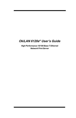 OkiLAN 6120e® User's Guide