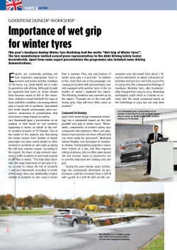 Importance of wet grip for winter tyres