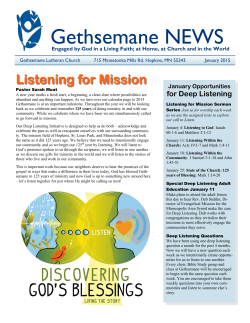 January Newsletter - Gethsemane Lutheran Church
