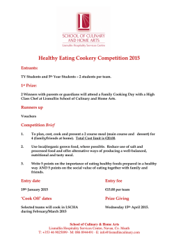 Healthy Eating Cookery Competition 2015