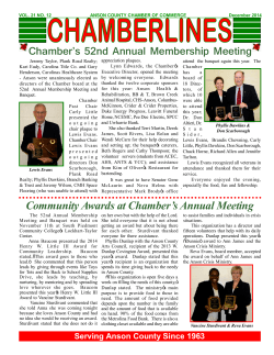 December - Anson County Chamber of Commerce