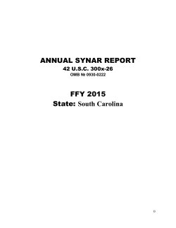 FFY 2015 Synar Report