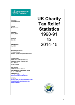 UK charity tax relief statistics commentary